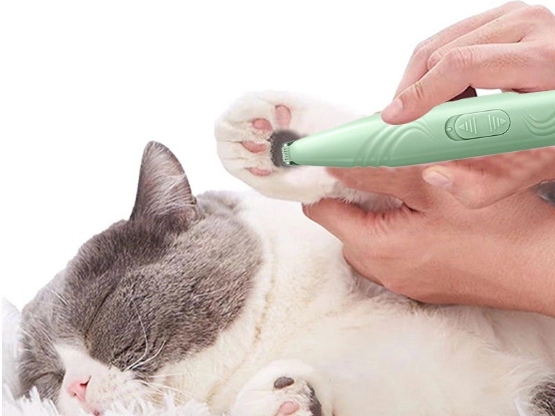 Electric Pet Hair Clipper Cordless Pet Paw Hair Trimmer Battery Powered Green Carousel 2