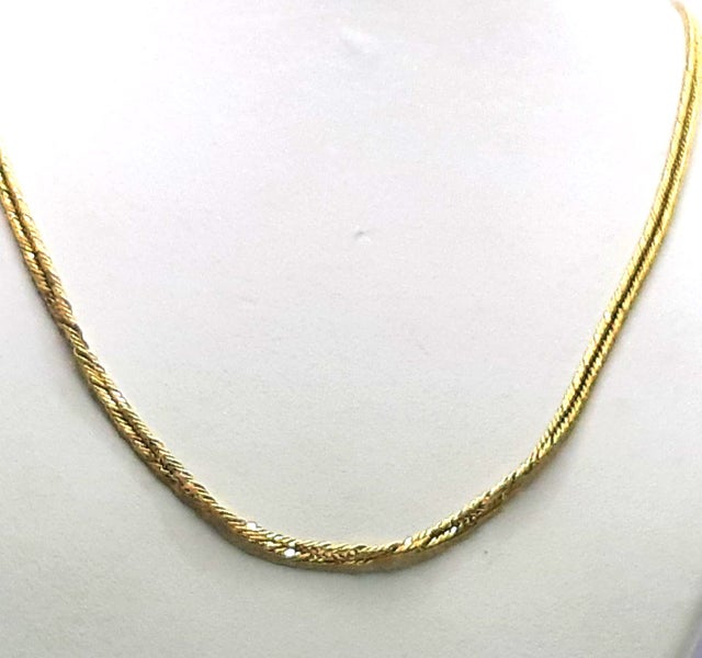 18ct Yellow gold Chain 60cm Carousel 1