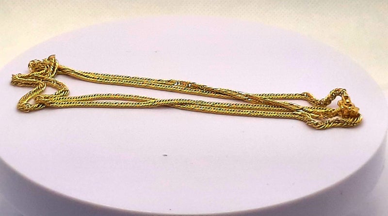 18ct Yellow gold Chain 60cm Carousel 4