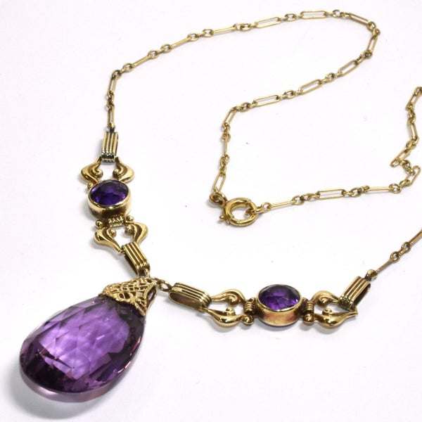 $5,650 Vintage Hand assembled 14ct YG Amethyst Necklace - 38cm - 165790 Carousel 2