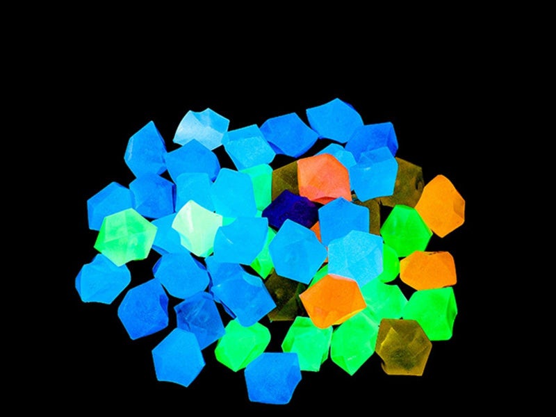600pcs Luminous Glowing Pebbles Stones Glow in the Dark Pebbles Fish Tank Decor Carousel 1