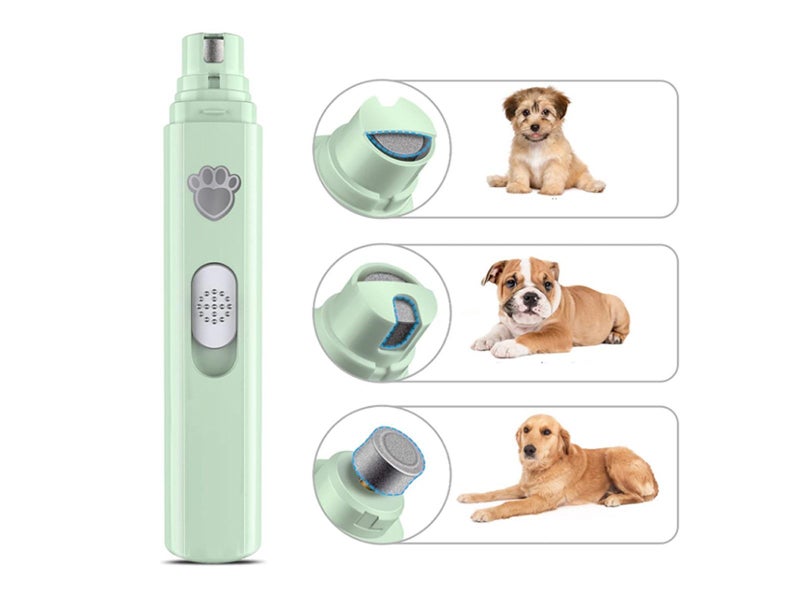 Pet Clipper Dog Cat Nail Claw Grooming Grinder Trimmer Electric Nail File Green Carousel 3