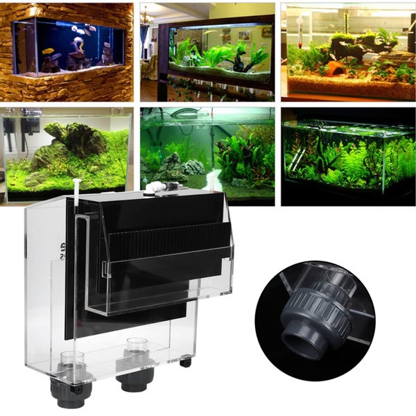 overflow box fish tank overflow box Quality Acrylic Self start Siphon Hang On Carousel 1