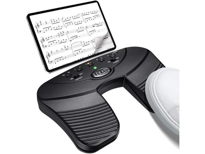Lekato Bluetooth Page Music Turner Pedal Usb Rechargeable Wireless Page Turner Carousel 1