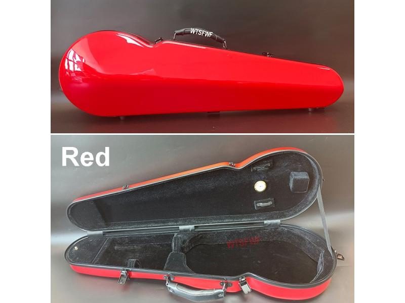 Multicolor Triangle 4/4 3/4 Carbon Fiber Violin Case With Hygrometer Carousel 1