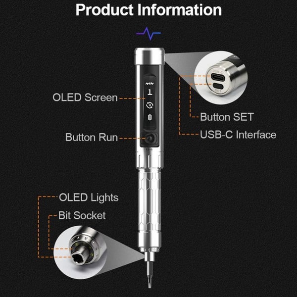 Miniware Es15 Electric Screwdriver Repair Tool Dismantling Screw Batch Carousel 2