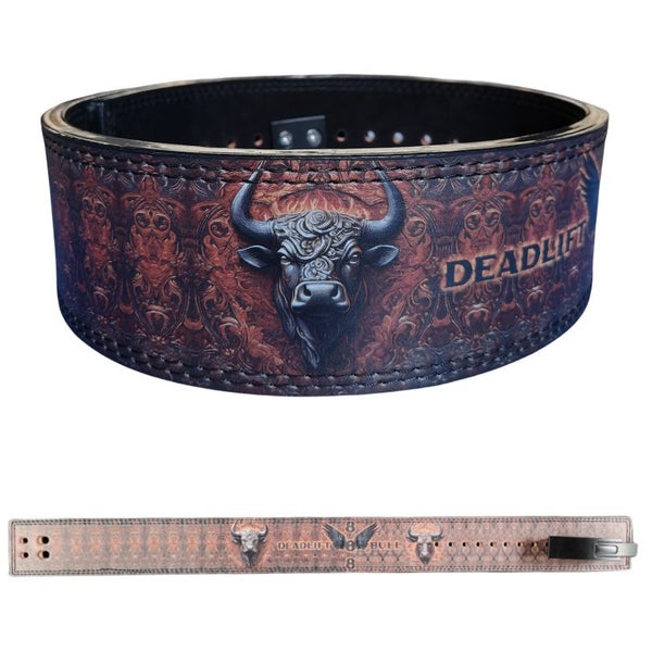 Bull Style Weight Lifting Belt 10MM Thick Cowhide Powerlifting Belt With Heavy Carousel 1