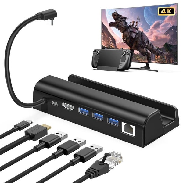 For Steam Deck Expansion Dock Charging Dock Charging Dock Hdmi Gigabit Networ... Carousel 1