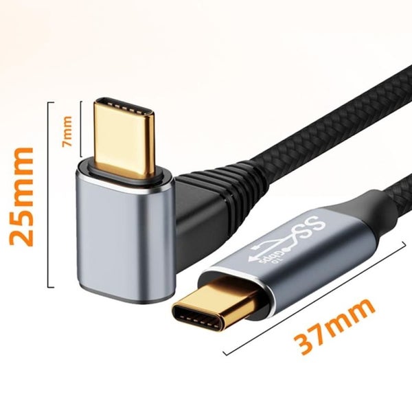 For Steam Deck Gen 100w Usb-c/type-c Male To Usb-c/type-c Female Stereo Curve... Carousel 2