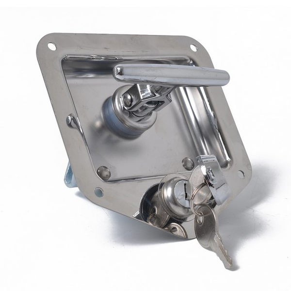 T Handle Lock Stainless Steel With Keys Trailer Camper Truck Tool Box Silver Carousel 1