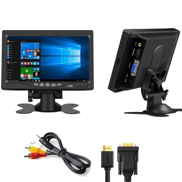 7-inch HD VGA Small TV AV Car Image Display HDMI Monitor Computer Display Carousel 1