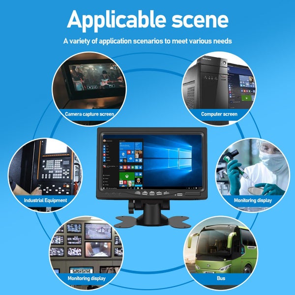 7-inch HD VGA Small TV AV Car Image Display HDMI Monitor Computer Display Carousel 2