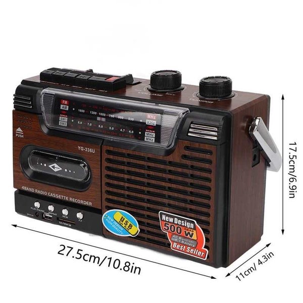 Portable Cassette Player Noise reduction AM FM Radio Recorder Music Player Carousel 5