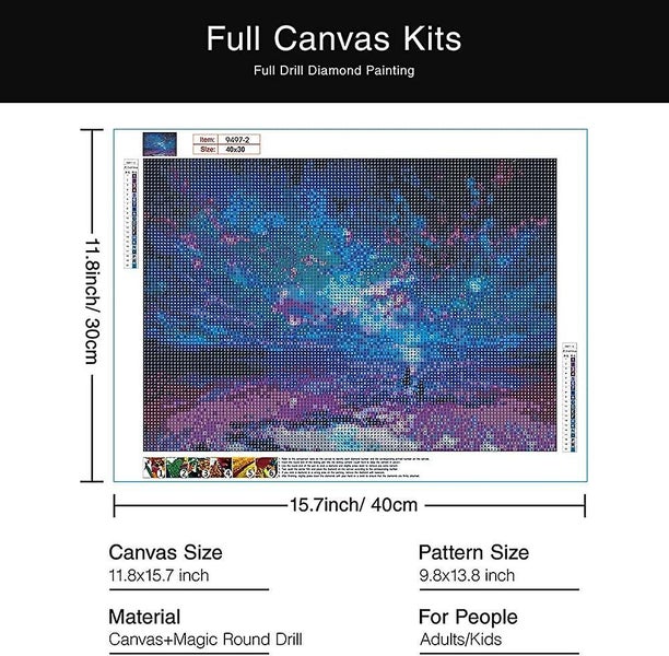 Diamond Painting 5d Diamond Painting Kit, Diy Diamond Painting Full Drill Kit Carousel 2