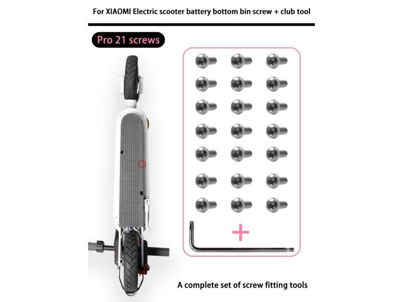 21PCS Bottom Battery Cover Screws For Xiaomi M365 Pro Electric Scooter Repaired Carousel 2