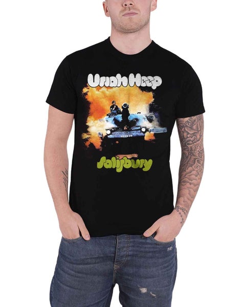 Uriah Heep T Shirt Salisbury Album Cover Band Logo new Official Mens Black Carousel 1