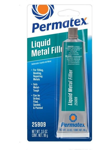 4 x Permatex Liquid Metal Filler Carded 99g Carousel 2