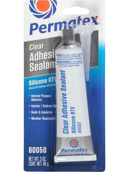 6 x Permatex Clear RTV Silicone Adhesive Sealant 85g Carousel 2