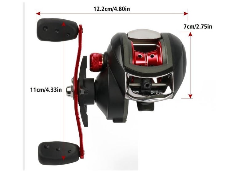 PTN 13BB LEFT HANDED Baitcasting Reel Fishing Reel Jigging Boat Front Drag 20lb Carousel 3
