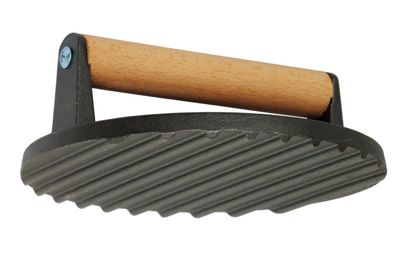 17.5cm Cast Iron Burger Smasher Smashed Burger Press Carousel 1