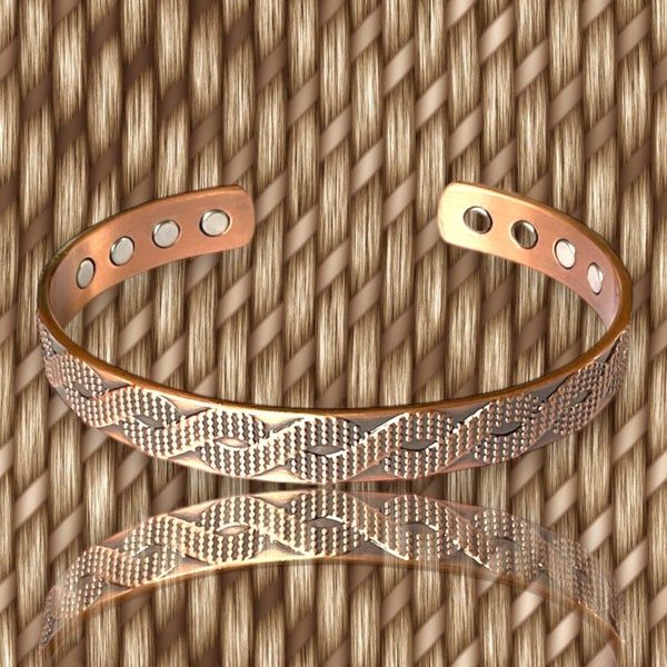 Copper band 100% solid Copper band 8 Magnets Eternity twist Carousel 9