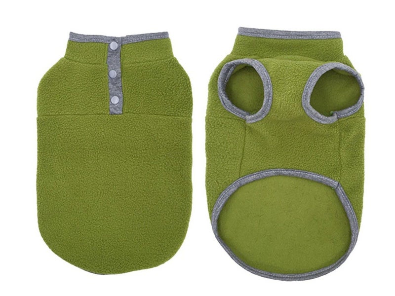 Dog Winter Warm Vest Fleece Jumper Pet Jacket for Small Puppy Cat Green XL Carousel 2