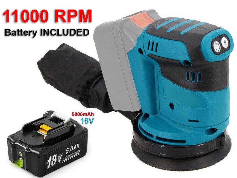 18V Sander with Makita Battery Carousel 1