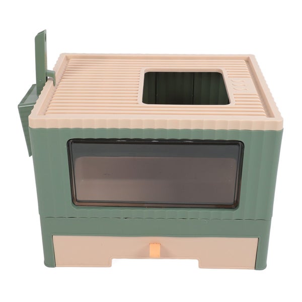 enclosed litter box Enclosed Litter Box Foldable Top Entry Drawer Type Prevent Carousel 2