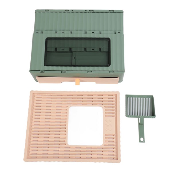 enclosed litter box Enclosed Litter Box Foldable Top Entry Drawer Type Prevent Carousel 5