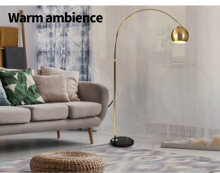 Emitto Modern LED Floor Lamp Stand Reading Light Adjustable Indoor Marble Base Carousel 2