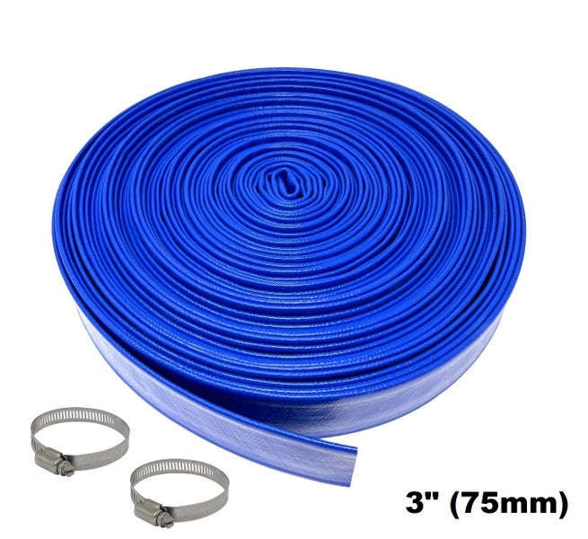 3" Inch 50M Water Pump Hose PVC Lay flat Irrigation Discharge Hose Transfer Hose Carousel 1