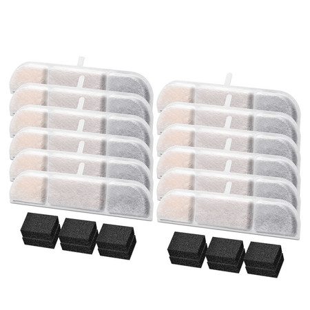12 Pack Cat Water Fountain Filters Replacement for 2.5L Wireless Pet Water Fount Carousel 10