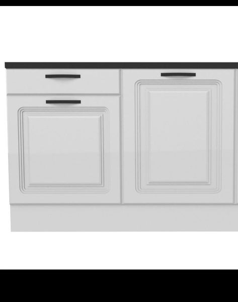 1200mm Wide Base cabinet Shaker style High Gloss kitchenette Carousel 1