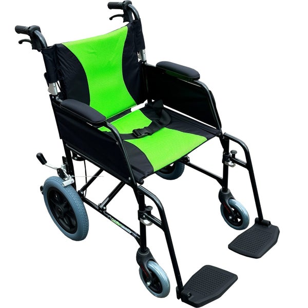 Goldfern Lightweight Transit Wheelchair - 9.6kg, Compact & Easy to Transport Carousel 1