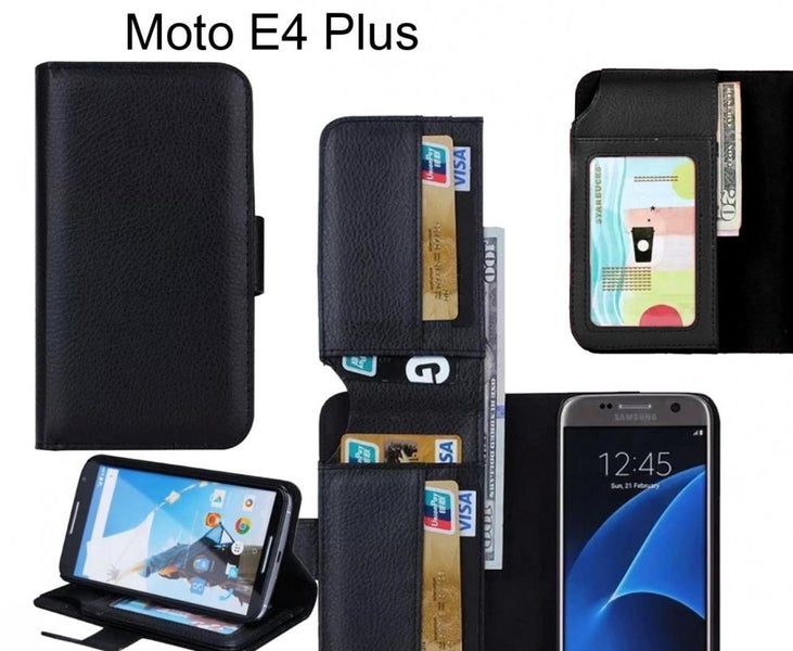 Moto E4 Plus case Leather Wallet Case Cover Carousel 1