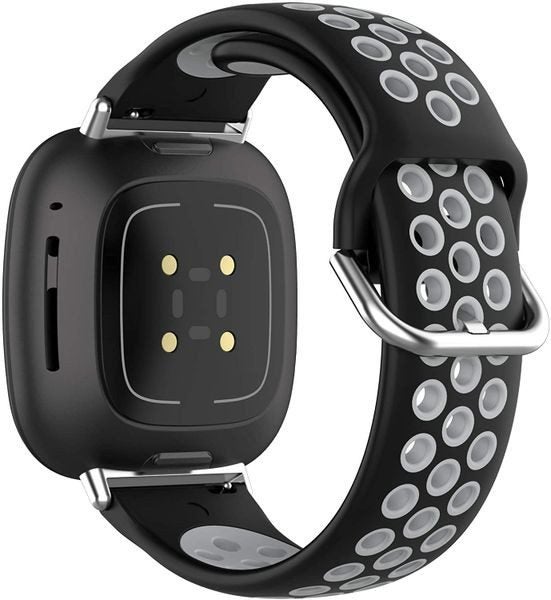 Fitbit Versa 3 Silicone Strap Black/Grey Carousel 1