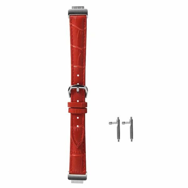 Fitbit Inspire PU Leather Strap Red Carousel 1