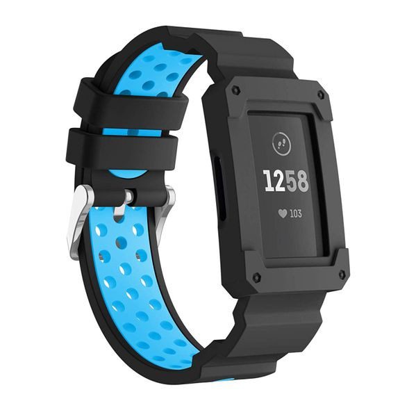 Fitbit Charge 3 Silicone Strap Black/Blue Carousel 1