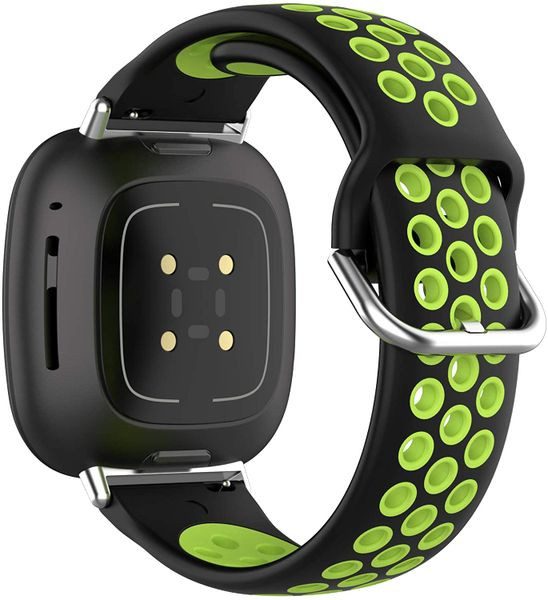 Fitbit Versa 4 Silicone Strap Black/Volt Carousel 1