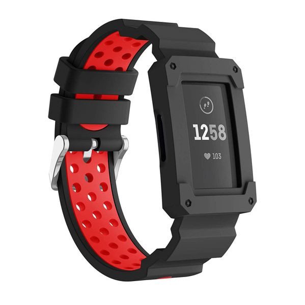 Fitbit Charge 3 Silicone Strap Black/Red Carousel 1