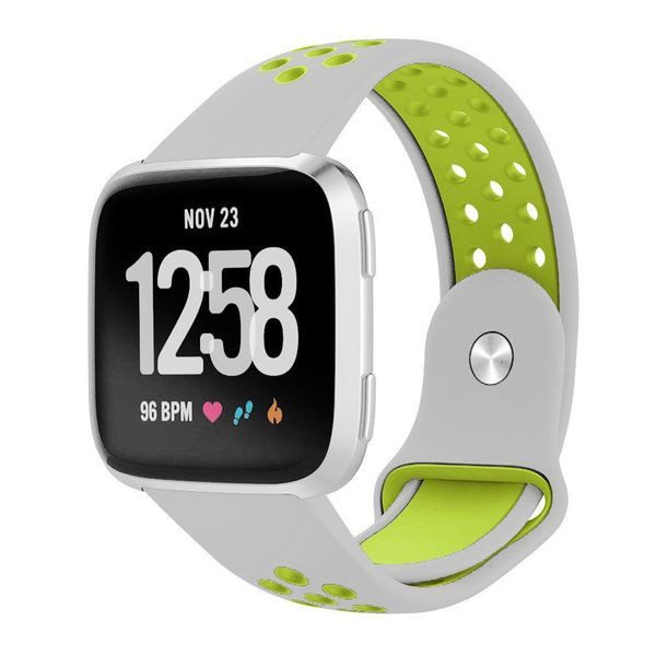 Fitbit Versa Silicone Strap Silver/Volt Carousel 1