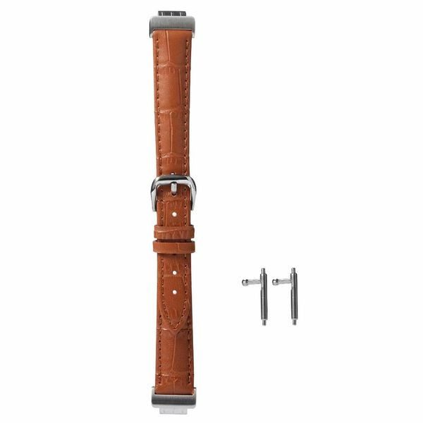 Fitbit Inspire PU Leather Strap Brown Carousel 1