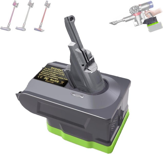 Ryobi 18V Battery to Dyson V7 V8 Adapter Converter Carousel 1