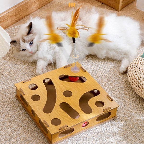 kitten toy puzzle box interactive cat puzzle toy box cat toy Cat Toy Puzzle Box Carousel 1