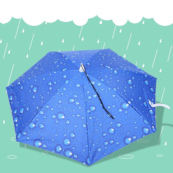 77cm Sunscreen Windproof Head-Mounted Umbrella Top Folding Hat Umbrella62865829135619117