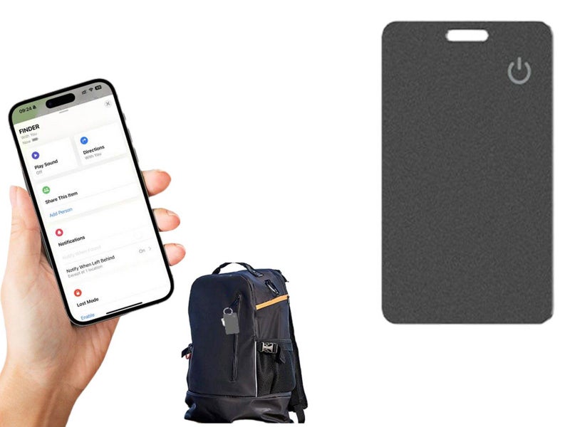 Wireless Charging Smart Wallet Tracker Card Works with Apple Find My App Carousel 1