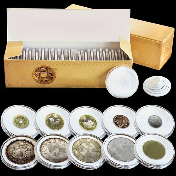 New 20Pcs/Box Coin Holders for Collection Coin Capsules with Adjustable Gaskets Carousel 2