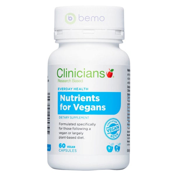 Clinicians, Nutrients for Vegans, 60 Vegan Caps Carousel 1