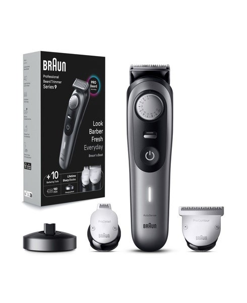 Braun Series 9 Professional Waterproof Beard Trimmer With Travel Case And Carousel 8