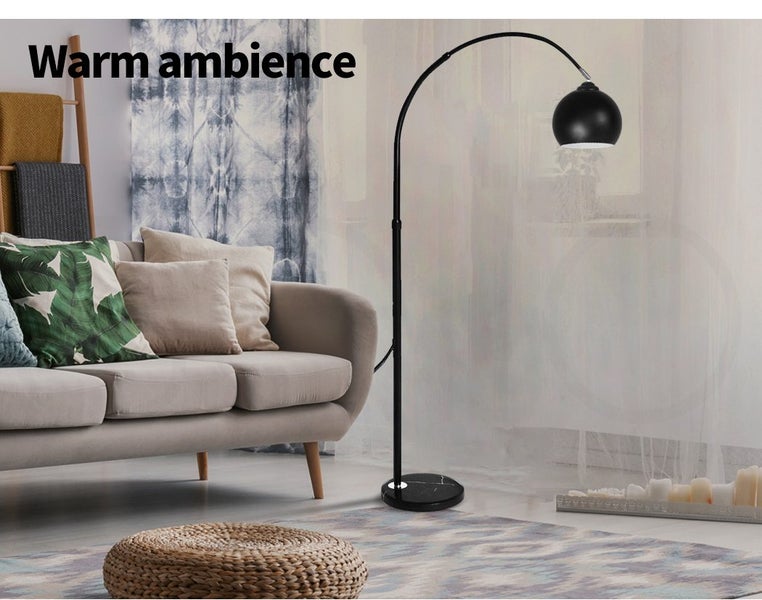 Emitto Modern LED Floor Lamp Stand Reading Light Adjustable Indoor Marble Base Carousel 2